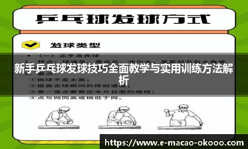 新手乒乓球发球技巧全面教学与实用训练方法解析